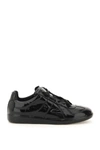 Maison Margiela Replica Patent Leather Low-top Sneakers In Black