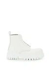 Balenciaga Men's Strike Lace-up Combat Boots In White