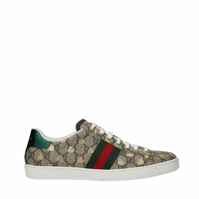 Gucci Ace Gg Supreme Bee-print Monogrammed Sneakers In Green