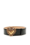Dolce & Gabbana Dolce And Gabbana Black Devotion Belt In Nero