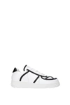 Gcds Bucket Logo-print Leather Sneakers In  White