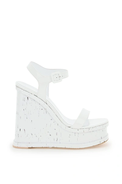 Haus Of Honey Laquarel Doll Wedge Sandals In White