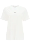 Stella Mccartney Iridescent-star Cotton T-shirt In Bianco