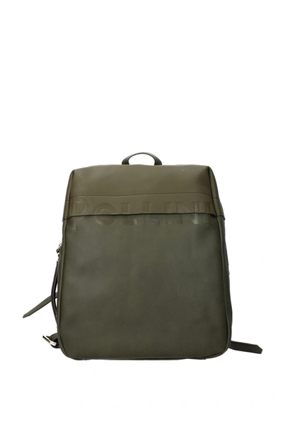 Pollini Backpacks And Bumbags Polyurethane Olive In Green