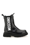 MOSCHINO STIVALETTI COMBAT CON LOGO