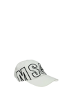Msgm Baseball Cap With Logo Embroidery In White