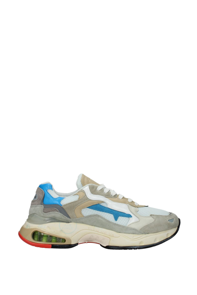 Premiata Sharky Colour-blocked Sneakers In Multicolor
