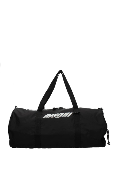 Msgm Travel Bags Fabric In Black