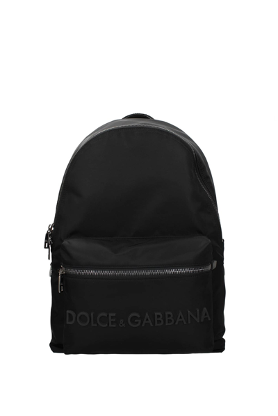 Dolce & Gabbana Backpack And Bumbags Fabric In Black