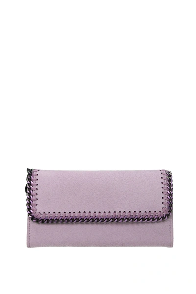 Stella Mccartney Wallets Eco Suede Lilac In Violet