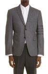 THOM BROWNE 4-BAR WOOL & CASHMERE FLANNEL SPORT COAT