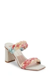 Dolce Vita Women's Paily Braided Double Strap High Heel Sandals In Coral Pastel Multi