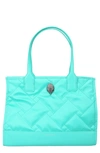 Kurt Geiger Recycled Quilted Small Shopper In Green