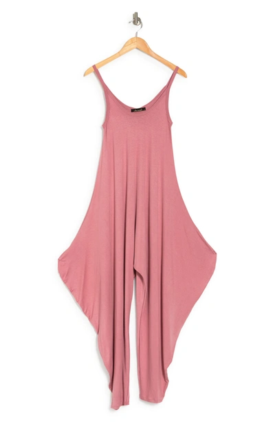 Oober Swank Sleeveless Harem Jumpsuit In True Mauve