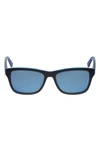 Lacoste 55mm Gradient Rectangular Sunglasses In Black/blue