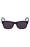 Lacoste 55mm Gradient Rectangular Sunglasses In Black/blue/black