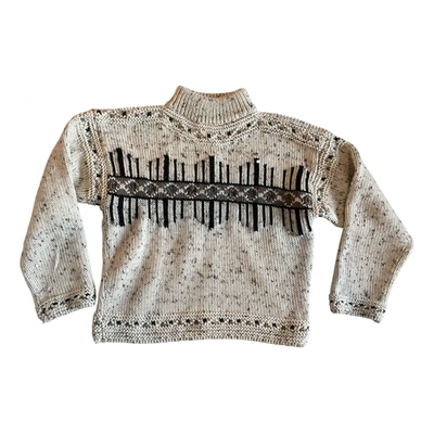 Pre-owned Isabel Marant Wool Sweatshirt In Ecru