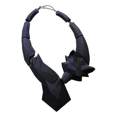 Pre-owned Alexander Mcqueen Necklace In Anthracite