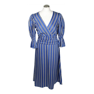 Pre-owned Pedro Del Hierro Silk Maxi Dress In Blue