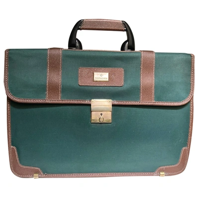 Pre-owned Samsonite Cloth Travel Bag In Green