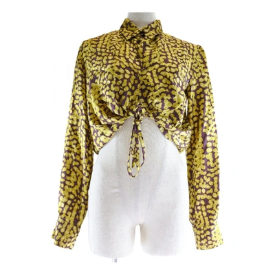 Pre-owned Louis Vuitton Silk Blouse In Yellow