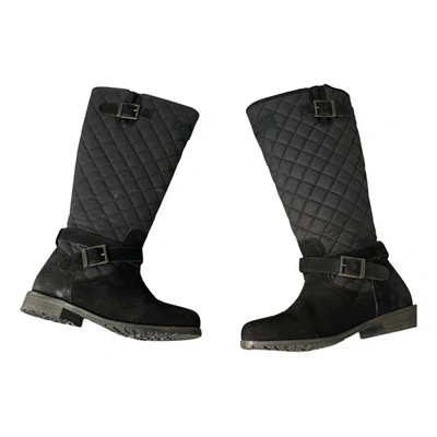 Pre-owned Barbour Riding Boots In Black