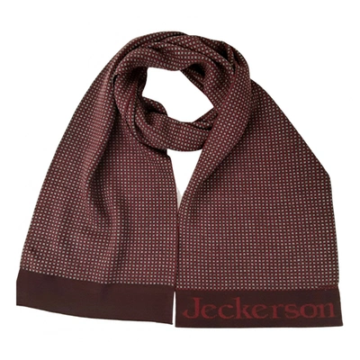 Pre-owned Jeckerson Wool Scarf & Pocket Square In Red