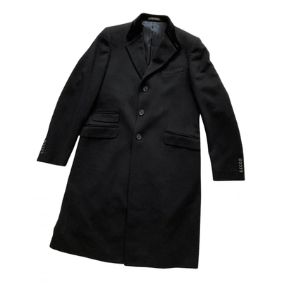 Pre-owned Corneliani Wool Coat In Black