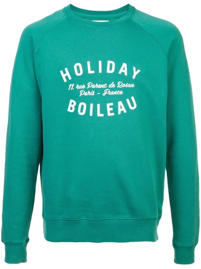 Holiday Printed Sweatshirt In Green
