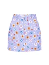 Lhd Floral Print Claude Skirt Purple In Purple