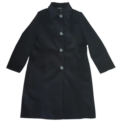 Pre-owned Elena Miro' Wool Coat In Black