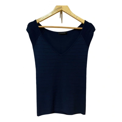 Pre-owned Donna Karan Top In Navy