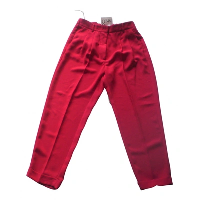 Pre-owned 8pm Trousers In Red