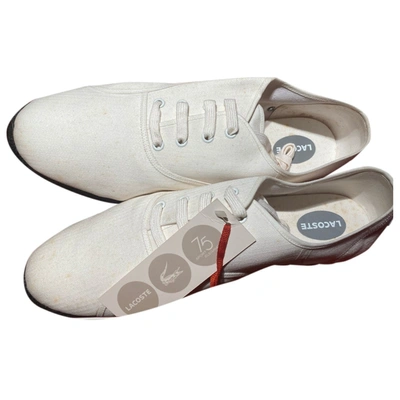 Pre-owned Lacoste Cloth Low Trainers In White