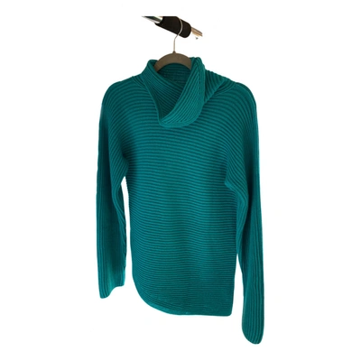 Pre-owned Agnona Wool Jumper In Turquoise