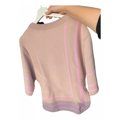Pre-owned Ferragamo Wool Jumper In Pink