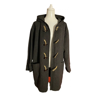 Pre-owned Valentino Wool Dufflecoat In Grey