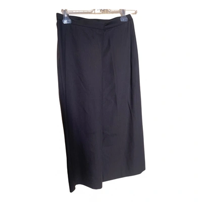 Pre-owned Giorgio Armani Wool Mid-length Skirt In Anthracite