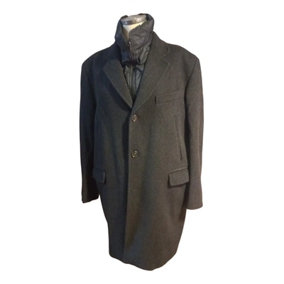 Pre-owned Fay Wool Coat In Anthracite
