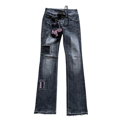 Pre-owned Ermanno Scervino Straight Jeans In Black