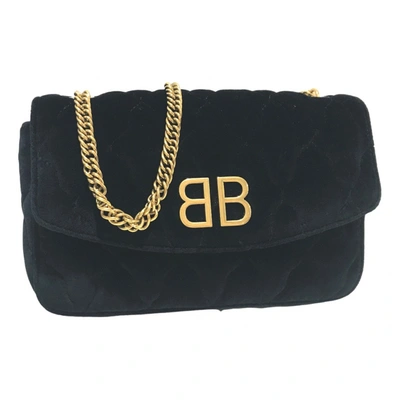 Pre-owned Balenciaga Velvet Handbag In Black