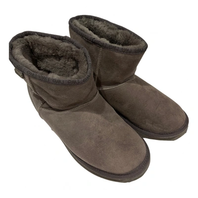 Pre-owned Emu Australia Boots In Grey