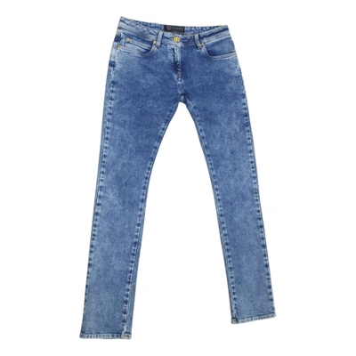 Pre-owned Versace Slim Jeans In Blue