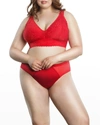 Parfait Adriana Wire-free Bralette In Racing Red