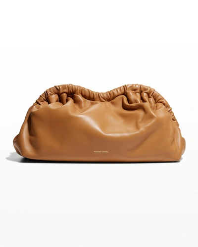 Mansur Gavriel Soft Ruffled Clutch Bag In Caramel