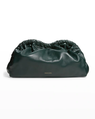 Mansur Gavriel Soft Ruffled Clutch Bag In Foresta