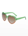 MOLO GIRL'S HEART-SHAPED SUNGLASSES WITH STRAWBERRY EFFECT