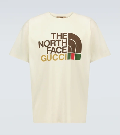 Gucci The North Face Logo-print Cotton-jersey T-shirt In Sunkissed