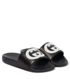 GUCCI GG LEATHER SLIDES