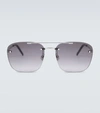 Saint Laurent Sl 309 Rimless Sunglasses In Silver-silver-grey